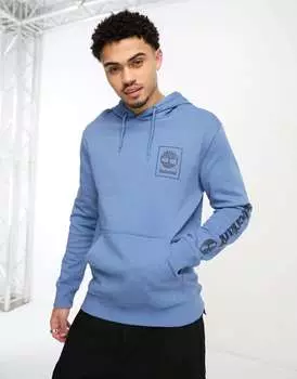 Голубая толстовка с логотипом Timberland Stack