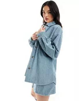 Голубая вельветовая куртка ASOS DESIGN
