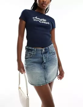 Голубая винтажная джинсовая юбка Levi's Icon