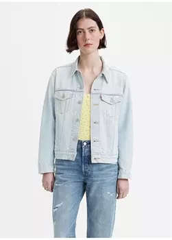 Голубая женская джинсовая куртка Levis