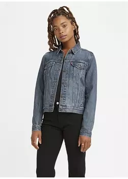 Голубая женская джинсовая куртка Levis