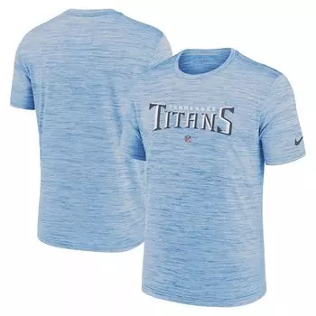 Голубая женская футболка Nike Tennessee Titans Sideline Velocity Performance Nike