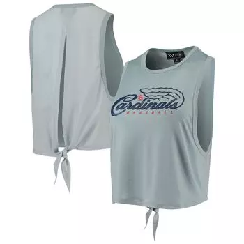 Голубая женская майка с открытой спиной и завязками The Wild Collective St. Louis Cardinals
