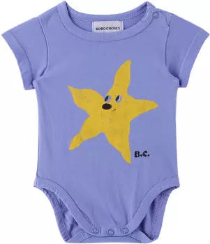 Голубое боди с морскими звездами Bobo Choses