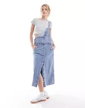 Голубое джинсовое платье с поясом Levi's Tico