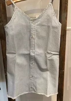 Голубое джинсовое платье в полоску DL1961 - Kids', синий