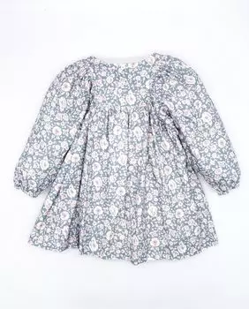 Голубое хлопковое платье для девочки Fina Ejerique, синий