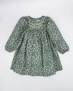 Голубое хлопковое платье для девочки Fina Ejerique, синий