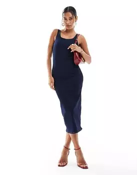 Голубое облегающее джинсовое платье New Look