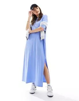 Голубое платье-футболка мидакси оверсайз ASOS DESIGN