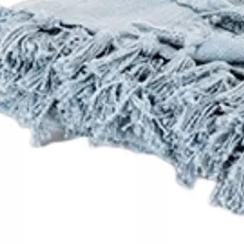 Голубое тканое одеяло из 100 % тканого текстурированного хлопка Homezia, цвет Multicolored