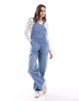 Голубой джинсовый комбинезон ASOS DESIGN