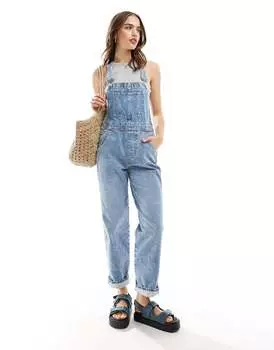 Голубой джинсовый комбинезон ASOS DESIGN