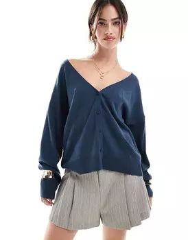 Голубой кардиган свободного кроя ASOS DESIGN