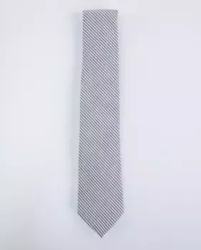 Голубой льняной галстук из жатого хлопка El Ganso