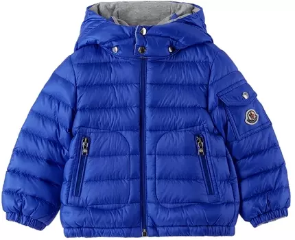 Голубой пуховик Lauros Moncler Enfant