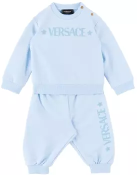 Голубой спортивный костюм из флока Versace