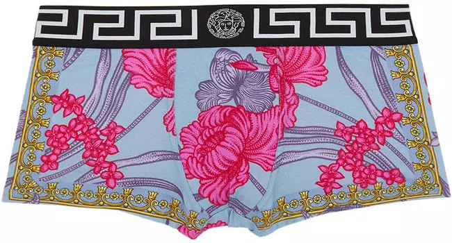 Голубые боксеры Barocco Versace Underwear