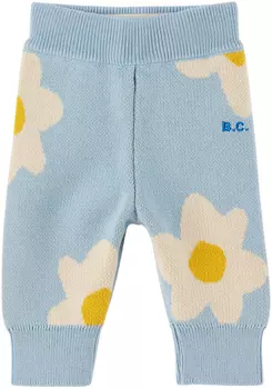 Голубые брюки для отдыха с большим цветком Голубые Bobo Choses