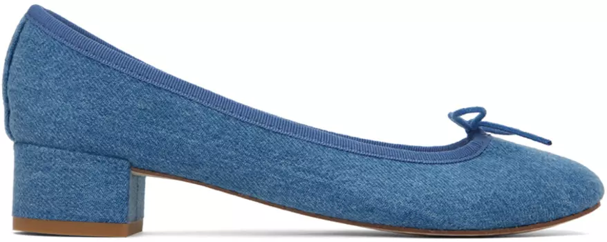Голубые джинсовые балетки Repetto Camille