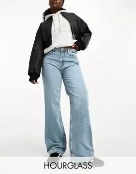 Голубые джинсы ASOS DESIGN Hourglass Dad