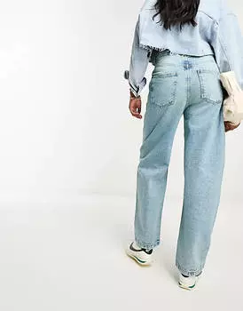 Голубые джинсы-баллоны ASOS DESIGN