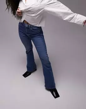 Голубые джинсы-клеш Topshop Jamie