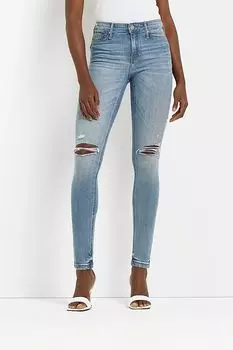 Голубые джинсы Molly Sculpt River Island, синий