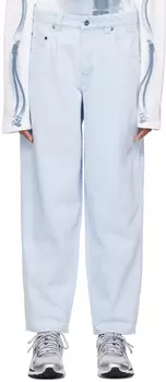 Голубые джинсы с вышивкой Dime