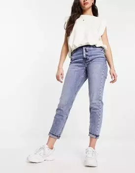 Голубые джинсы с завышенной талией River Island