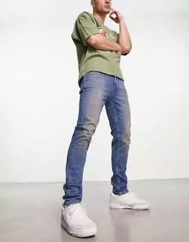 Голубые джинсы скинни ASOS DESIGN