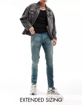 Голубые джинсы скинни ASOS DESIGN
