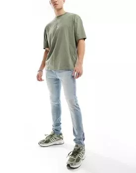 Голубые джинсы скинни ASOS DESIGN