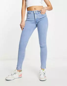 Голубые джинсы скинни New Look