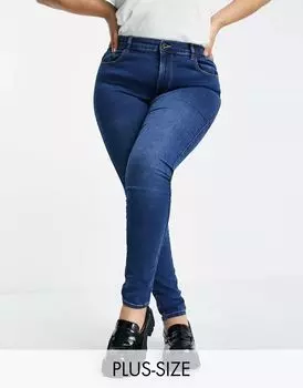 Голубые джинсы скинни с высокой талией Only Curve Augusta