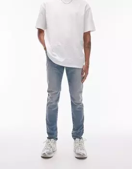 Голубые джинсы скинни Topman