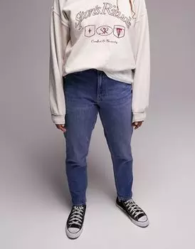 Голубые джинсы Topshop песочные часы Original Mom Topshop