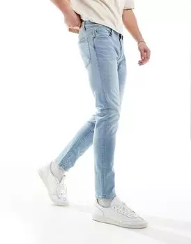 Голубые джинсы узкого кроя Selected Homme Leon