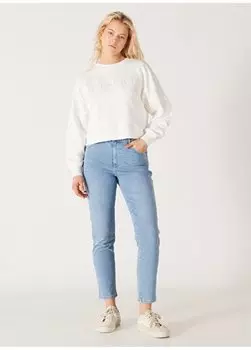 Голубые голубые женские джинсовые брюки с завышенной талией W2HC3833O Wrangler, светло-синий