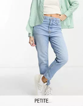 Голубые комфортные джинсы для мамы Bershka Petite