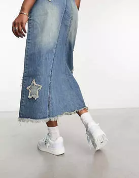 Голубые кожаные кроссовки с корзинкой в стиле ретро Tommy Jeans