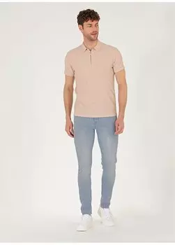 Голубые мужские джинсовые брюки с нормальной талией и нормальными штанинами TARBA Pierre Cardin, синий