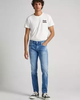 Голубые мужские джинсы скинни Finsbury Pepe Jeans, светло-синий