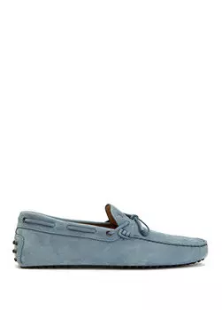 Голубые мужские кожаные куртки с логотипом Tod's