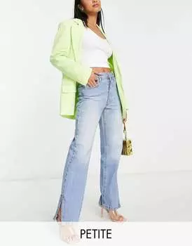 Голубые прямые джинсы в стиле 90-х годов River Island со шнуровкой сзади