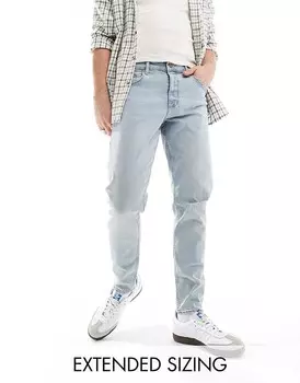 Голубые рваные джинсы ASOS DESIGN