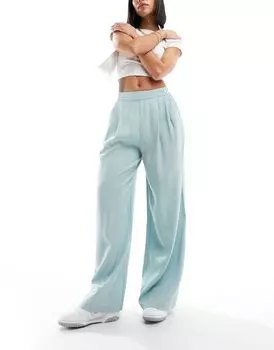 Голубые широкие брюки ASOS DESIGN