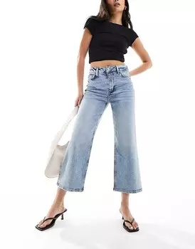 Голубые широкие джинсы River Island