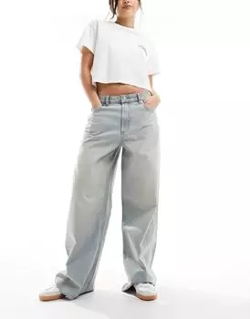 Голубые широкие джинсы свободного кроя ASOS