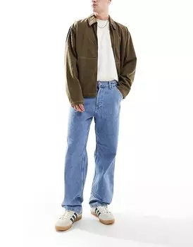 Голубые широкие рабочие джинсы Jack & Jones Eddie